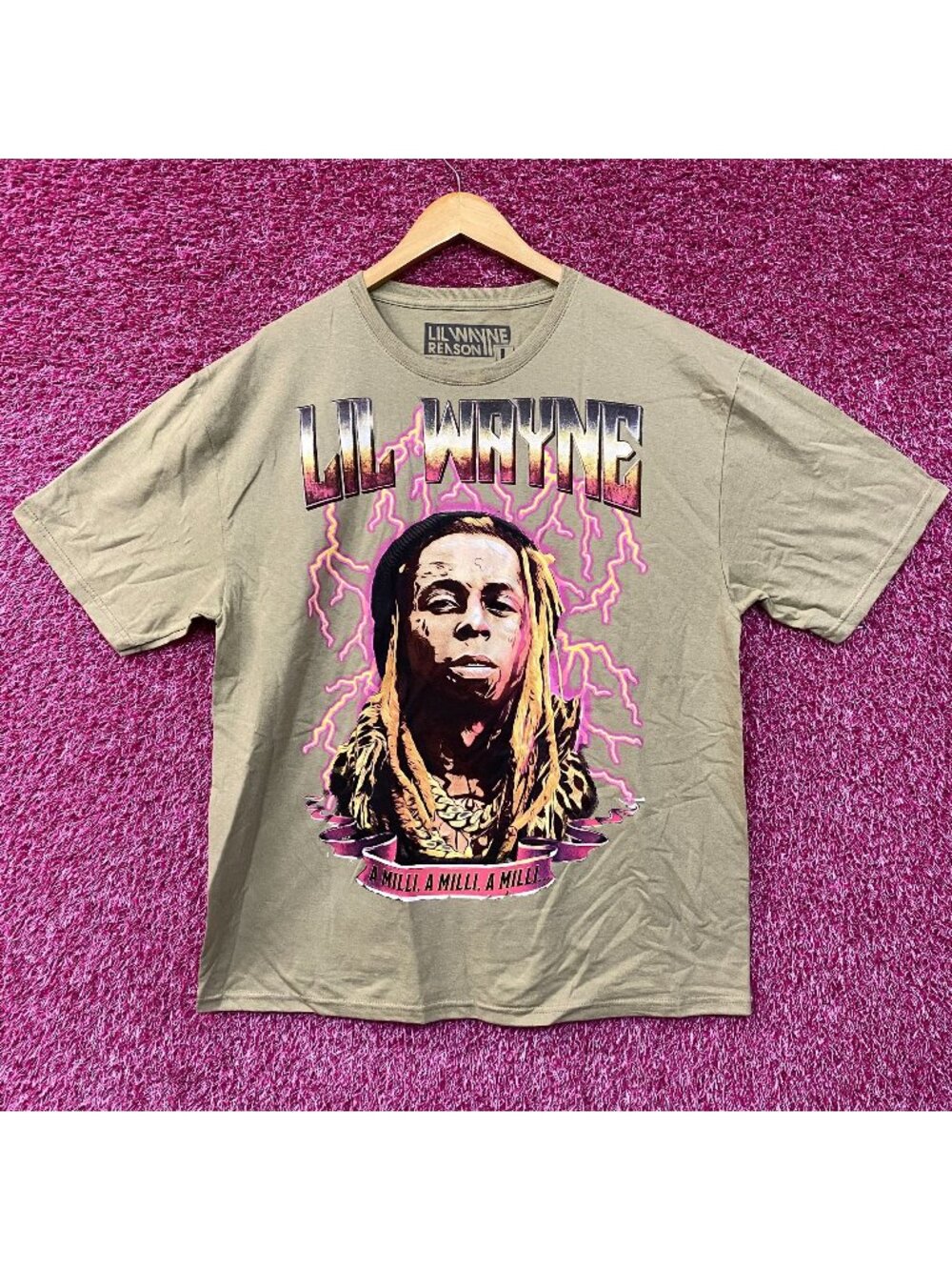 Reason Lil Wayne A Milli Lightning Brown T-Shirt Large